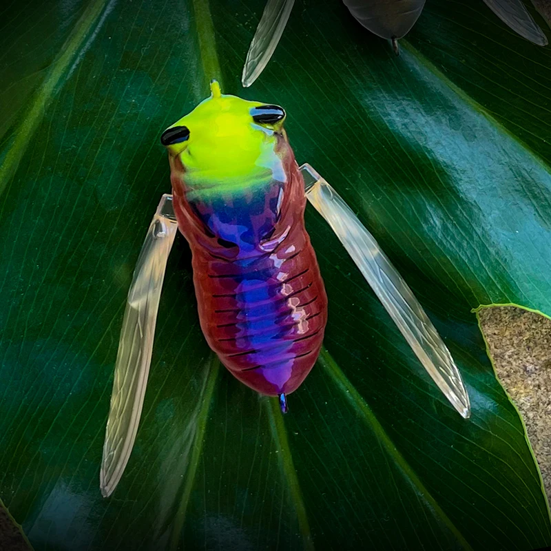 Señuelo de superficie CHANWU – Cigarra negra 55mm para agua dulce - imagen 2