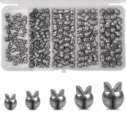 180/210 Uds. Juego de plomos de pesca divididos redondos, pesas de pesca extraíbles, aparejos de pesca de lubina para trucha de agua salada, 0,8 ~ 3,0g