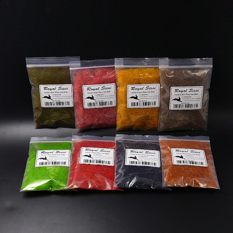 Oreja de liebre Plus Ice Dub con pelo protector de conejo, material de atado de moscas con púas, dub, Dub, dub, nymph, scud, checas, buggy, ninfas, 8 colores - imagen 3