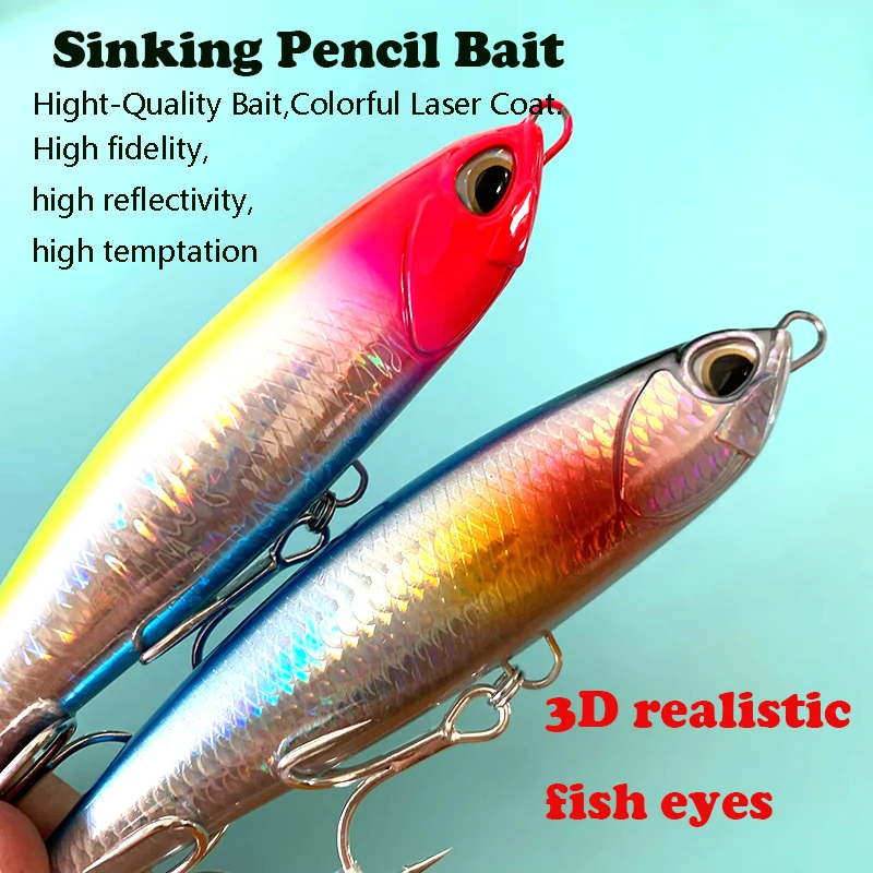 Experimenta la emoción de atrapar peces con nuestro realista cebo de lápiz de hundimiento 3D diseñado en 3D