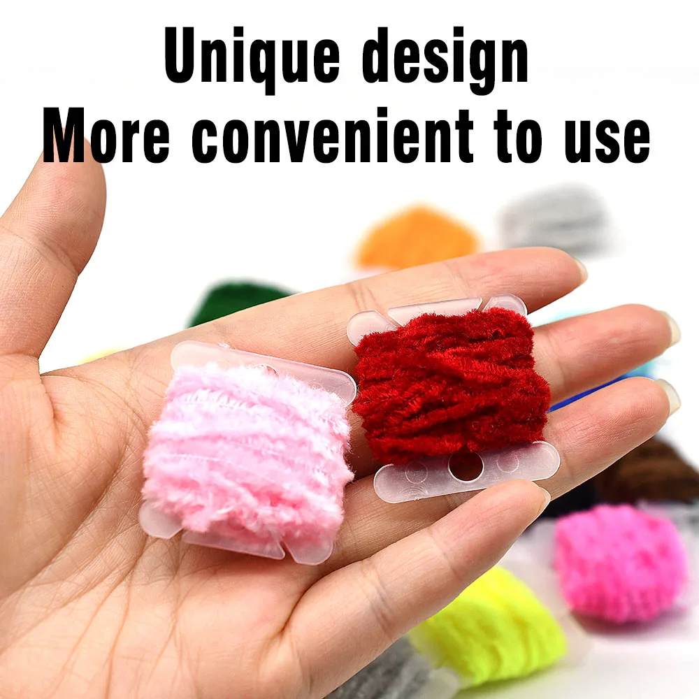 MNFT 2 tarjetas lanoso Bugger oropel chenilla - Material para atar moscas Hareline - imagen 5