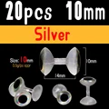 20pcs 10mm silver