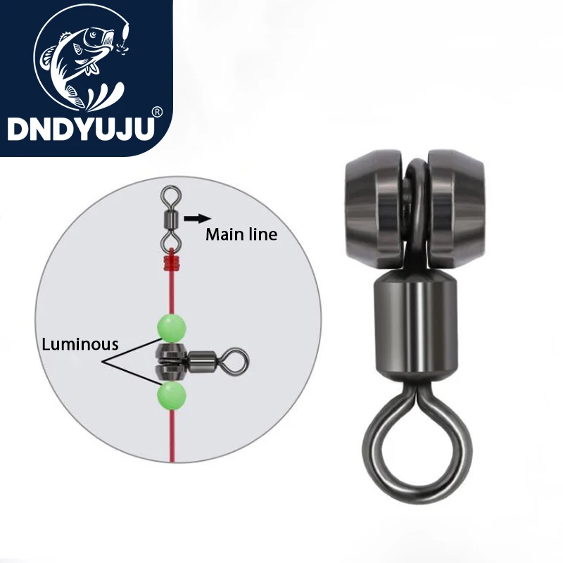 DNDYUJU suministros de pesca giratoria ballena roja rodamiento de bolas giratorios cabeza de cobre mosquetones costeros para accesorios de pesca
