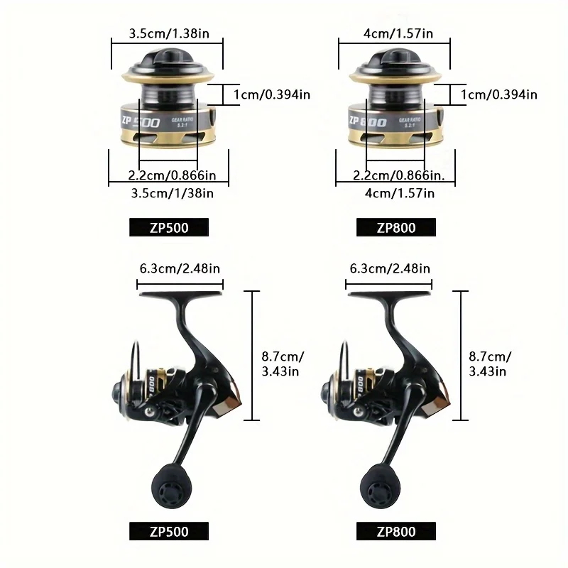 Carrete de Pesca en Hielo Compacto 500/800 – Ligero y Suave - imagen 2