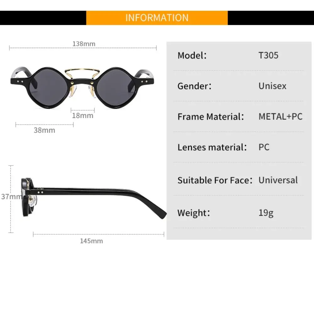 Experimente elegante elegancia con las gafas de sol T305 con un elegante marco de metal-PC y lentes de PC, perfecta para la cobertura de la cara universal