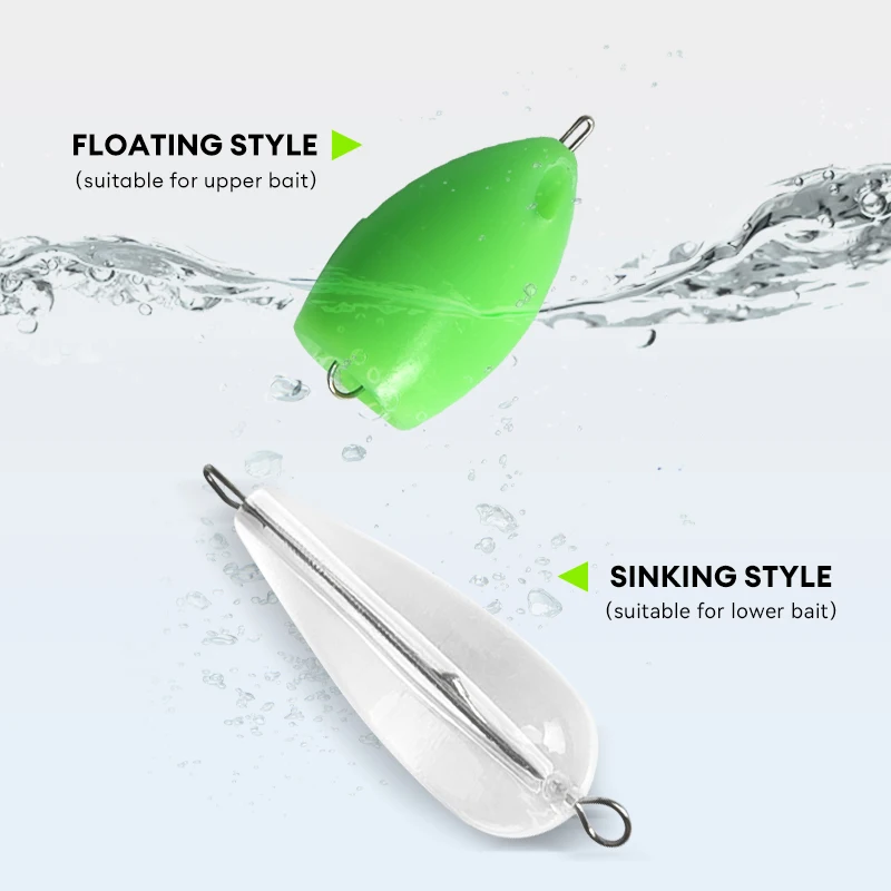 Kingdom-Juego de Señuelos de Pesca, 5 uds., Micro cuchara giratoria, cuentas flotantes que se hunden, asistente de tiro de pesca con mosca, aparejos de señuelo para moscas artificiales - imagen 4