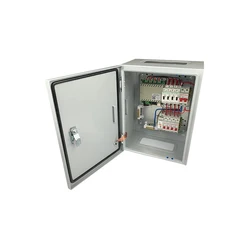Caja de distribución metálica impermeable para montaje exterior