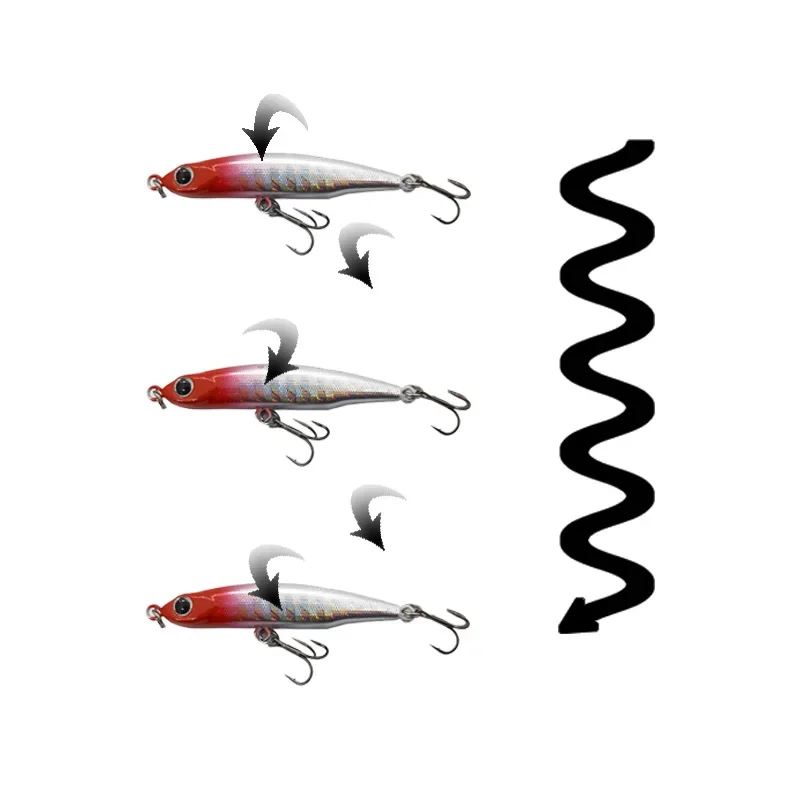 OUTKIT Mini lápiz que se hunde 3,2g señuelo de pesca Wobblers Crankbait cebo duro cebo Artificial wobbler para pesca de Jigging - imagen 3