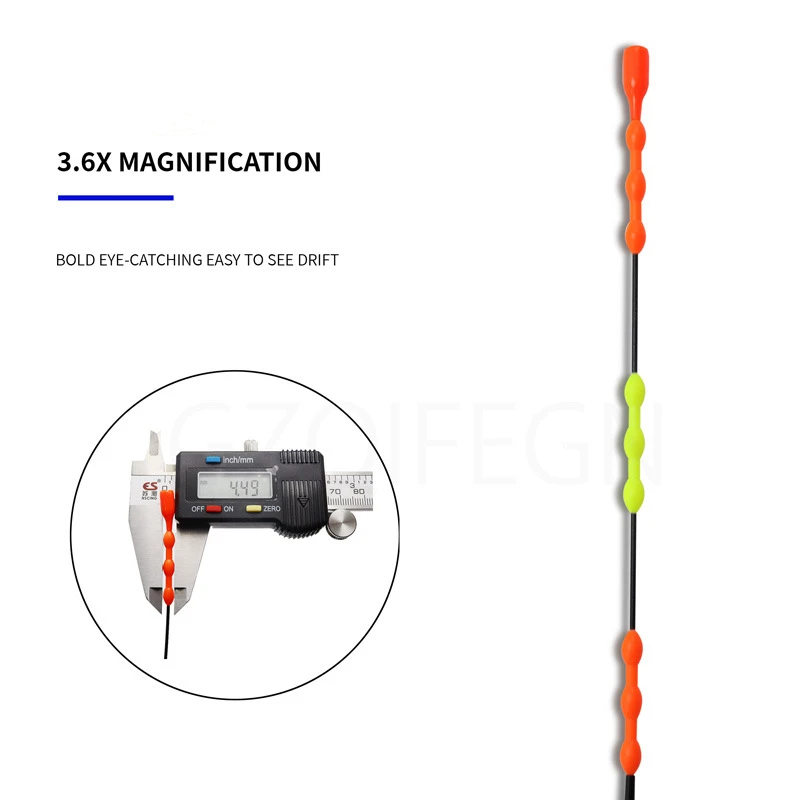 Flotador de pesca de mar ZYZ, longitud máxima, 43,3 CM, 5 tamaños, palo luminoso insertable, cola más larga, deriva de pesca de agua salada o dulce - imagen 5