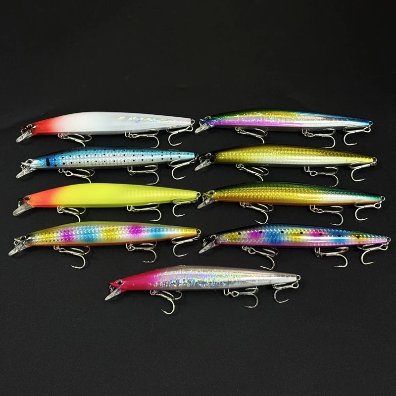 Señuelo de Pesca superior que se hunde Minnow 140S 140mm 26g agua salada lubina negra señuelos de Lucio cebos duros de fundición larga accesorios de Pesca - imagen 5
