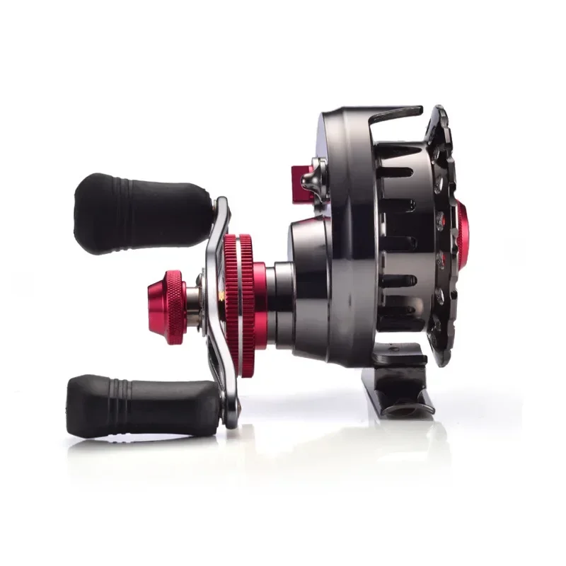 Carrete micro rueda de válvula totalmente metálico para balsa - imagen 3