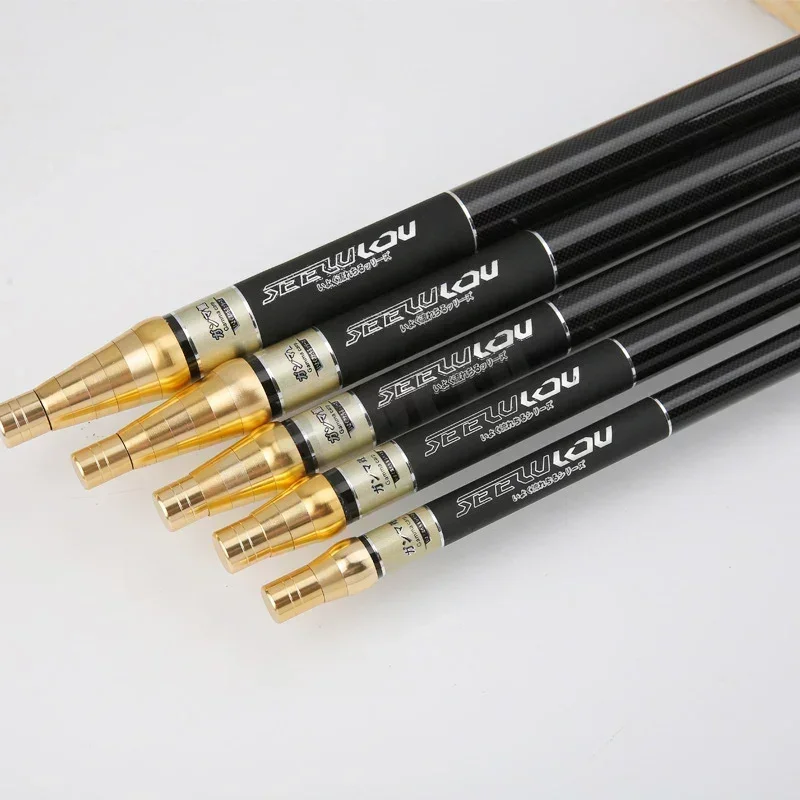 Caña de pescar telescópica de fibra de carbono dura, 4,5 M/5,4 M/6,3 M/7,2 M/8,0 M, posición ajustable, súper ligera y larga - imagen 4