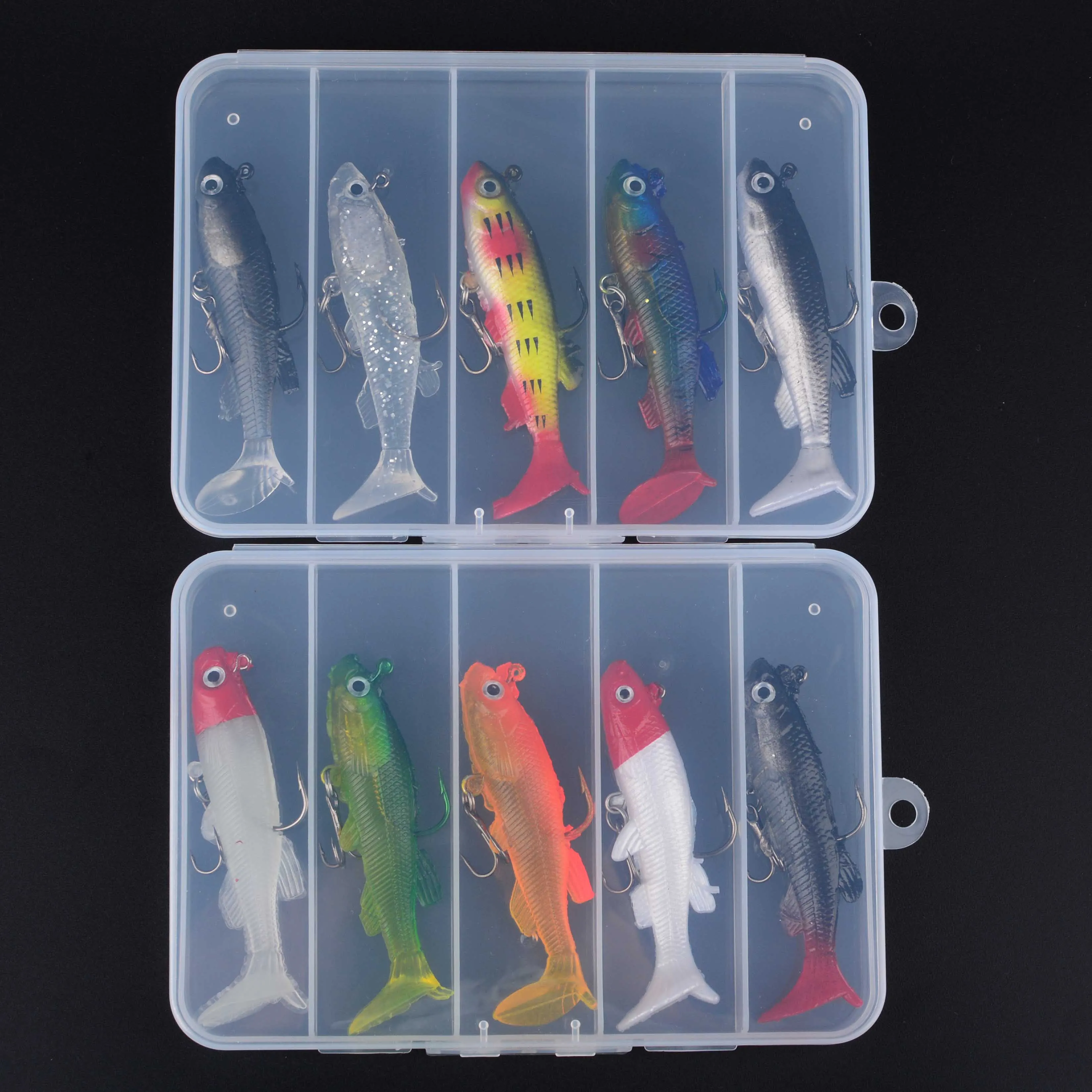 5 unids/caja Señuelos de Pesca señuelo suave Wobblers cebo Artificial cuchara Jig señuelos para lubina carpa Lucio aparejos de pesca - imagen 3