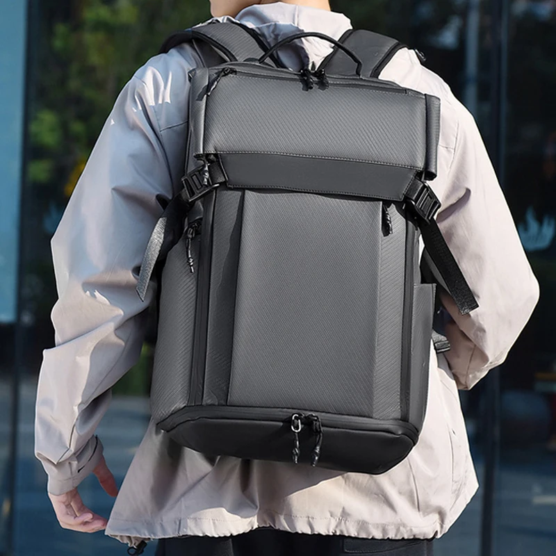 Mochila de pesca con bolsillo para zapatos, bolsa para viajes al aire libre, senderismo, desplazamientos, Camping, mochila escolar grande para ordenador portátil de negocios en seco y húmedo