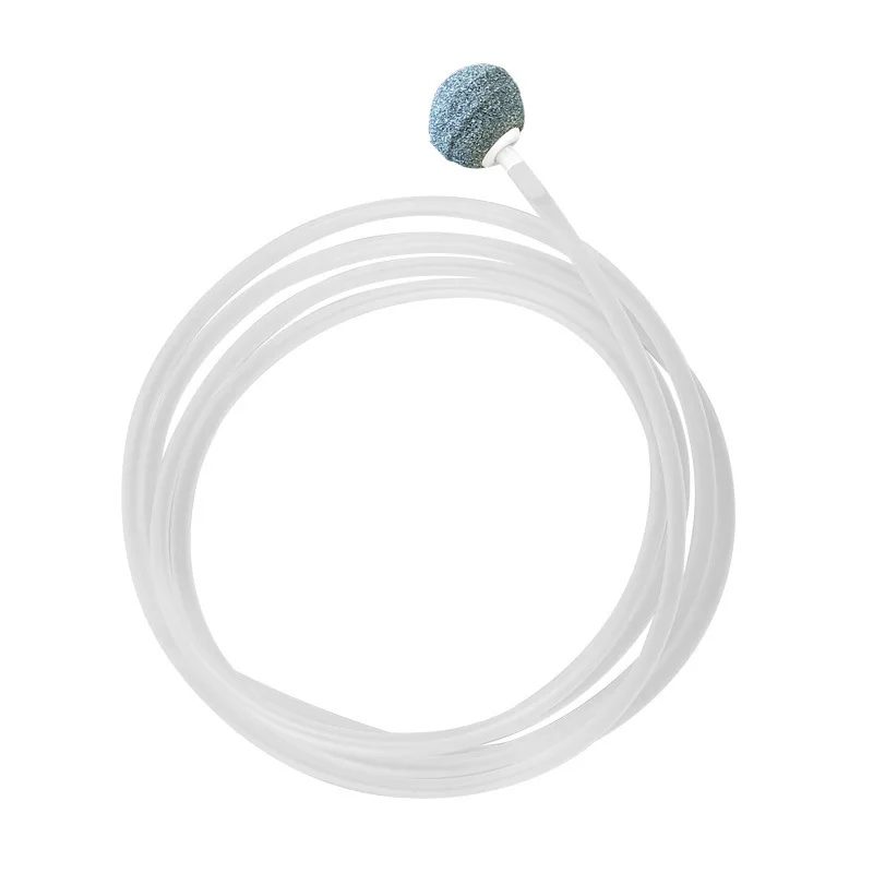 Un cordón blanco con una bola azul en el extremo