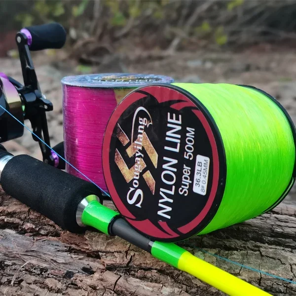 Línea de pesca de nailon Sougayilang de 500m, línea principal monofilamento duradero, línea de pesca de mar de roca súper fuerte, carrete a granel - imagen 2