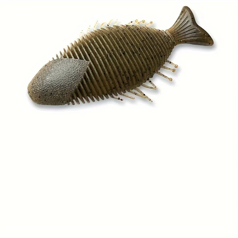 Luretv Japón IMAKATSU mismo estilo 2 uds Huddle GiLL pesca de lubina JIG Barrier Tail Texas grupo de pesca gratis cebo blando 2 uds 12cm - imagen 4