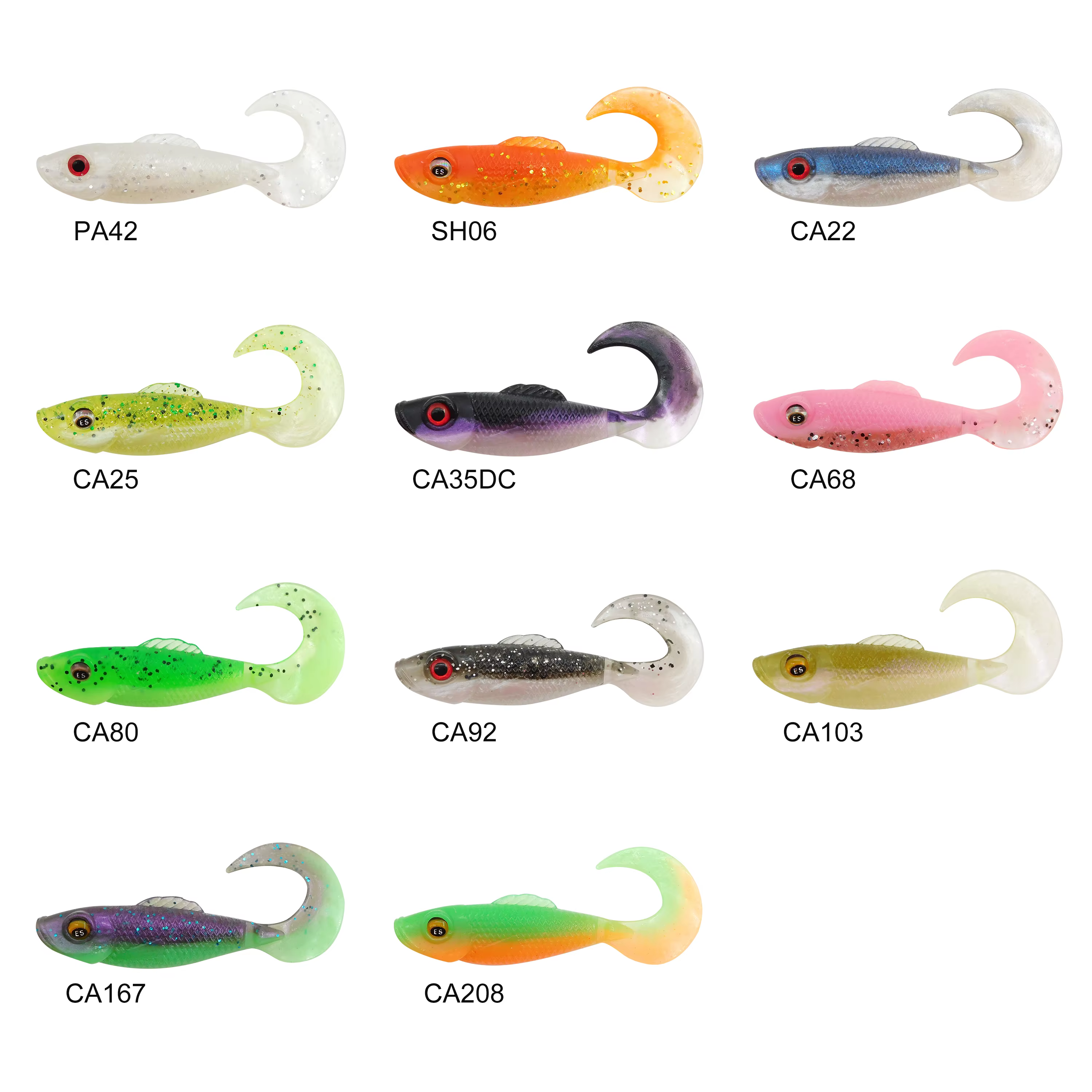 ESFISHING Swiming PRO – Cebo larva 72mm ojos 3D - imagen 2