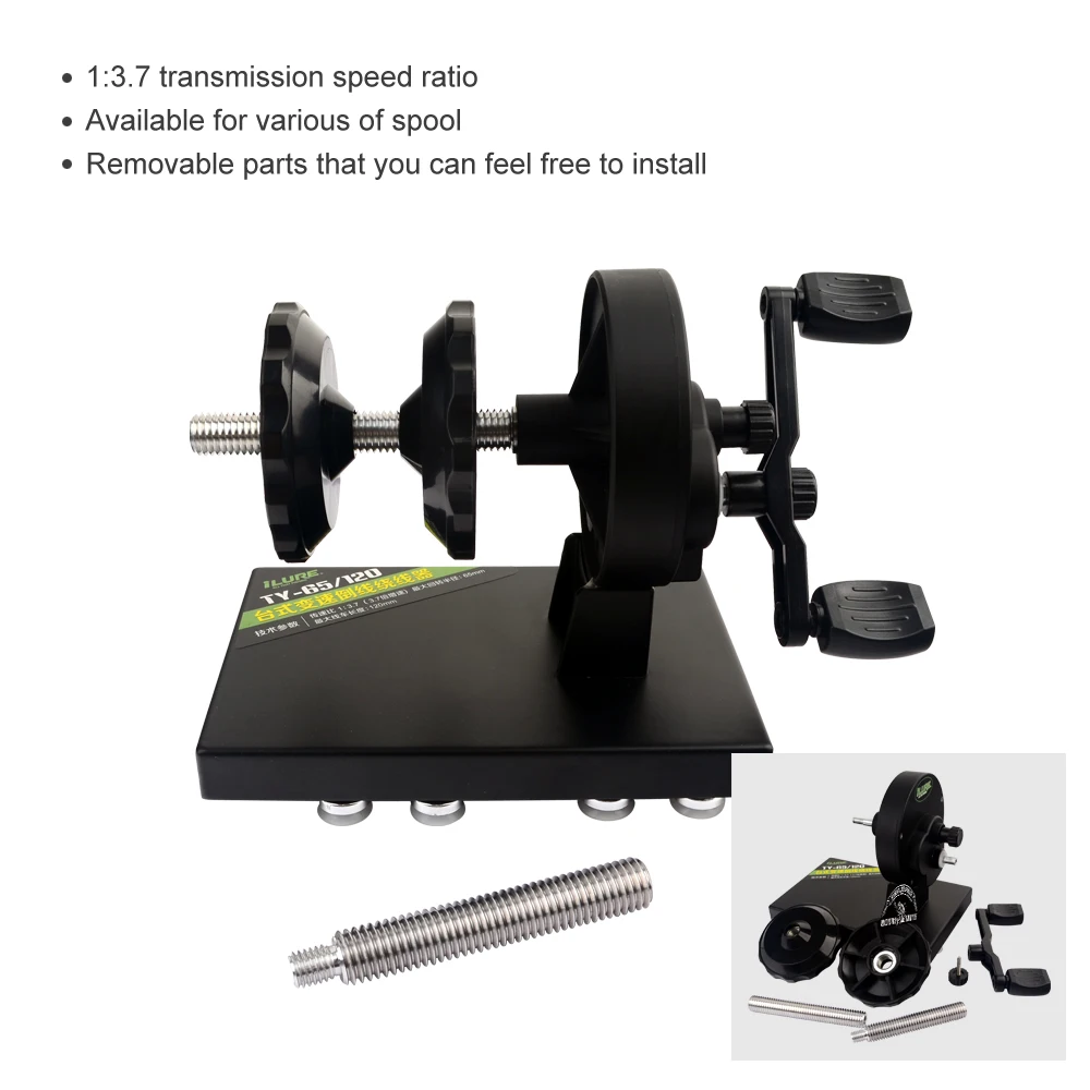 Carrete de línea de pesca portátil, carrete giratorio, aparejo de pesca, equipo cambiador de alambre, Baitcasting - imagen 3