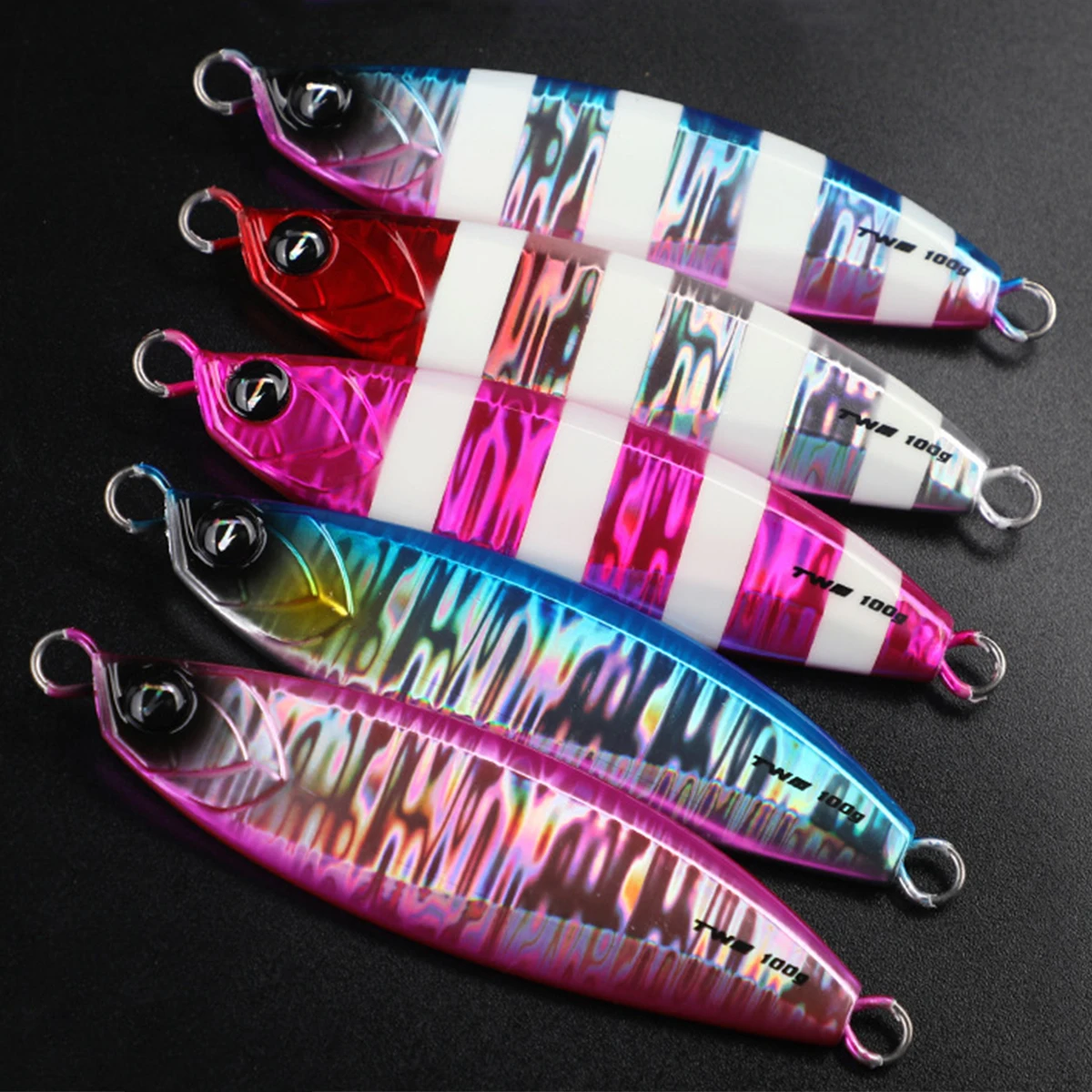 Señuelos de pesca con plantilla de paso lento, plantilla de Metal de agua salada, cebo Artificial, caballa española, Shore, Jigging, aparejos de pesca, 60g, 80g, 100g - imagen 2