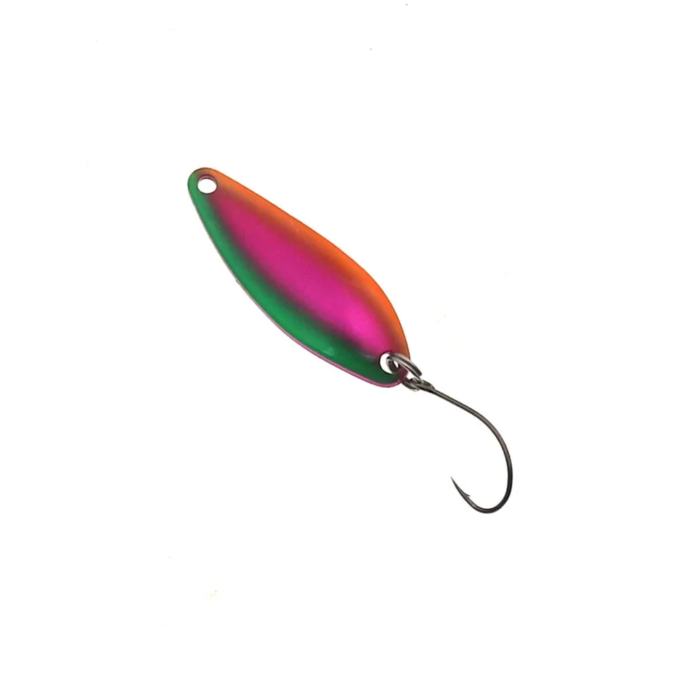 6 unids/lote 40mm 5g plantilla de Metal Señuelos de Pesca cucharas lentejuelas cebo Casting Jig señuelos con un solo gancho trucha aparejos de pesca de lubina - imagen 5