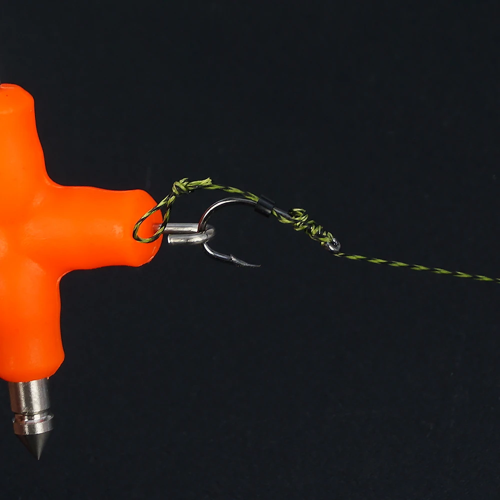 Pelacables trenzados recubiertos para pesca de carpa 4 en 1, herramienta de aparejo, herramienta de línea extractora, herramienta anudadora portátil multiusos, accesorios de pesca - imagen 4