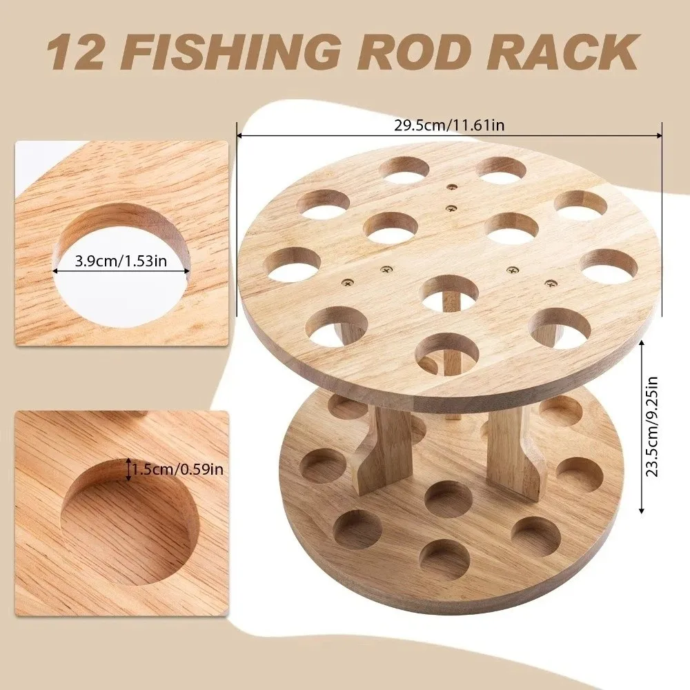 Soporte para cañas de pescar pared diseño redondo modular fijo - imagen 4