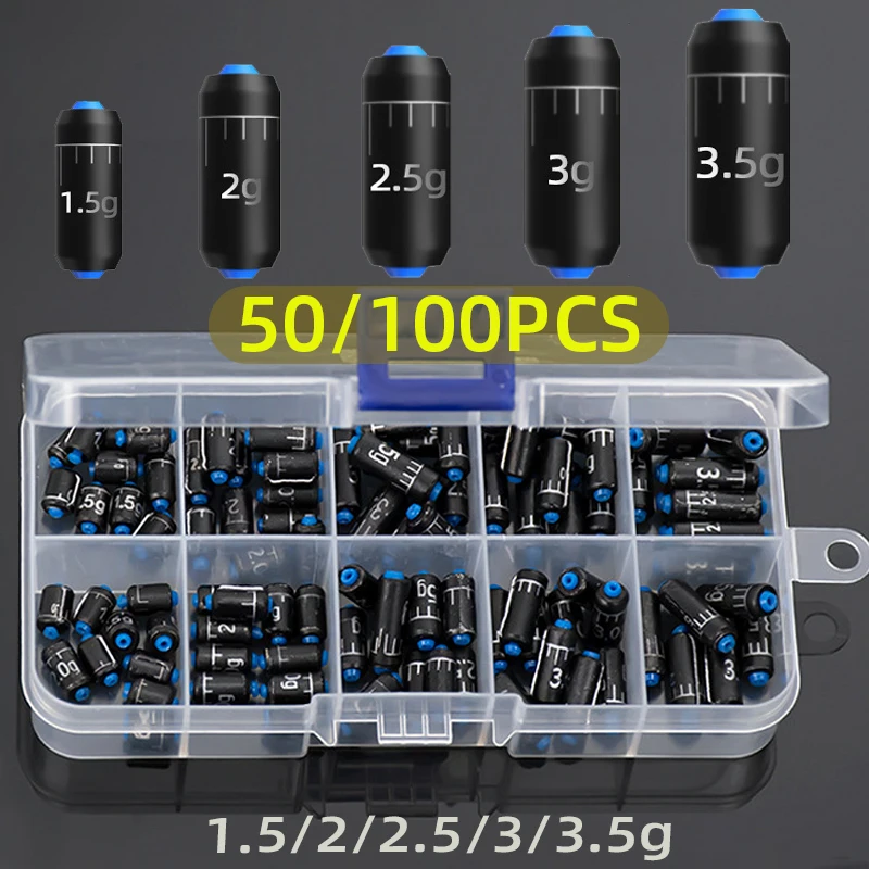 Aorace 50/100 Uds 1,5G-3,5G escala mesa de plomo pesca plomo cuero escala plomo accesorios de equipo de pesca al por mayor