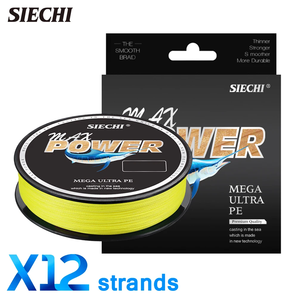 SIECHI X12 Línea de Pesca Trenzada PE Resistente para Carpa - imagen 5