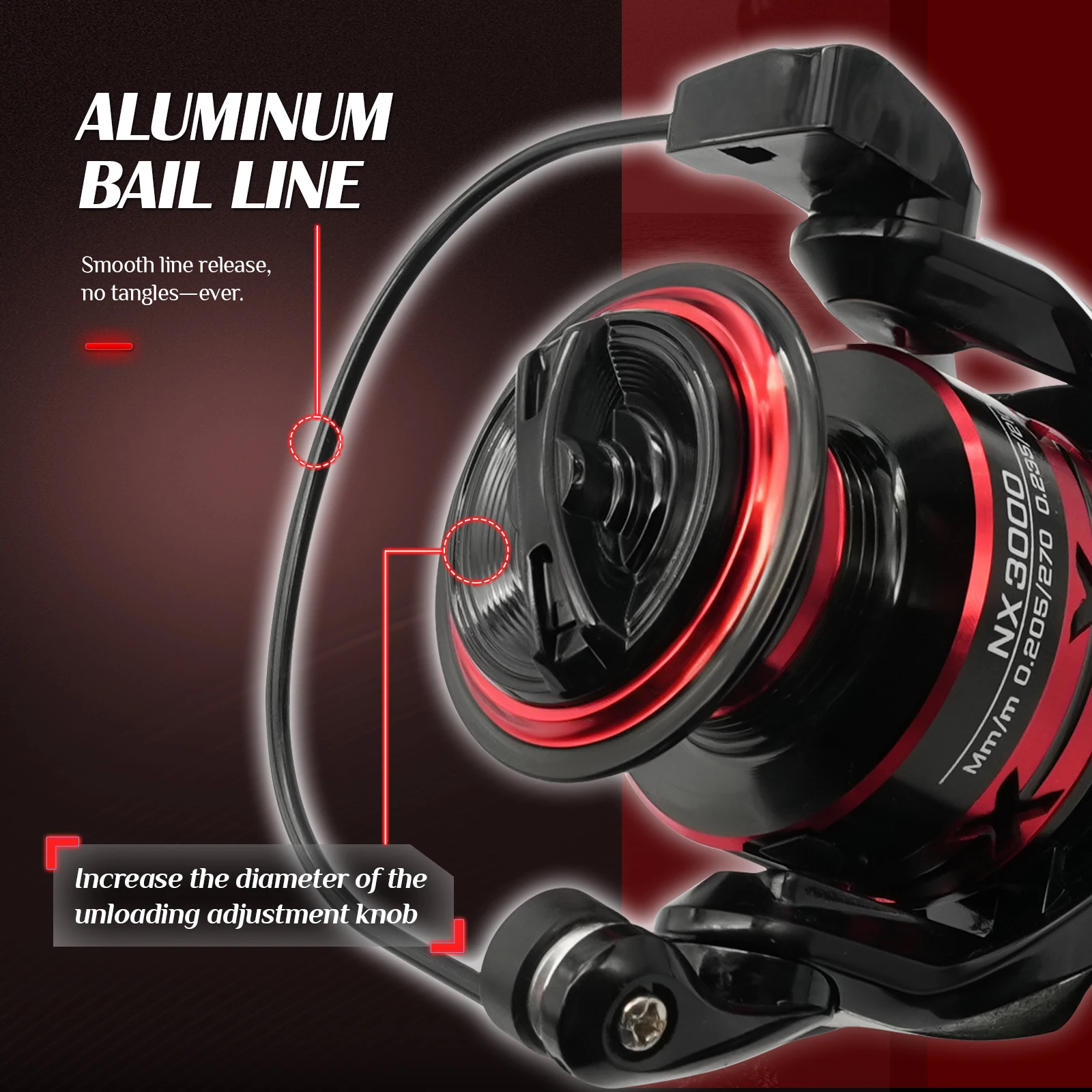 Carretes de pesca giratorios Rooblinos NX para agua salada, carrete de Metal de agua dulce, aparejos de pesca de carpa y trucha intercambiables izquierda/derecha - imagen 4