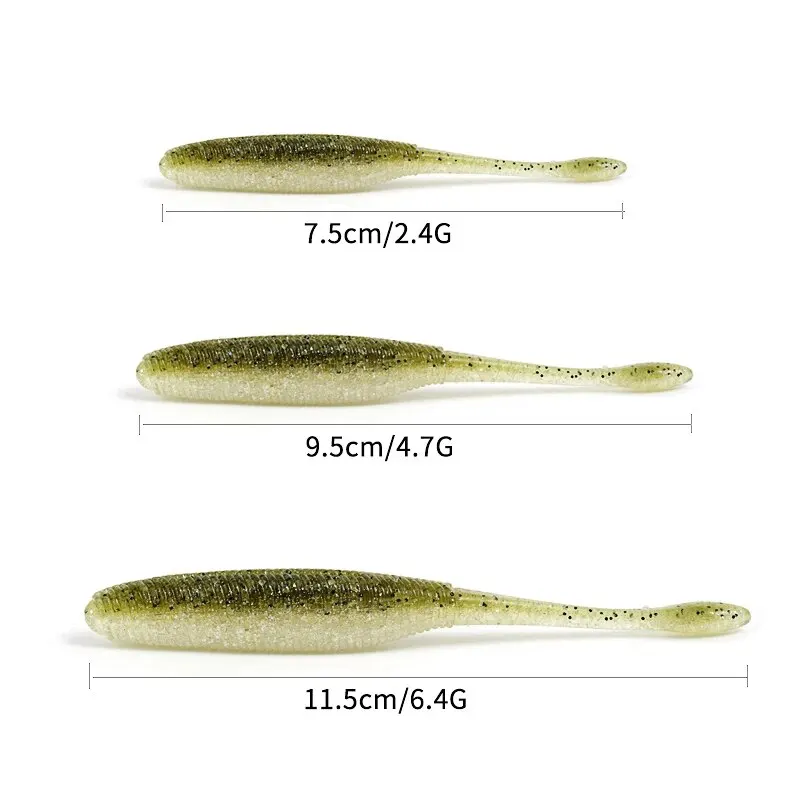 Señuelos de pesca SUNMILE, cebos blandos de 7,5/9,5/11,5 cm, señuelo suave Iscas, cebos artificiales, Leurre Louple para cebos de pesca de Lucio - imagen 4