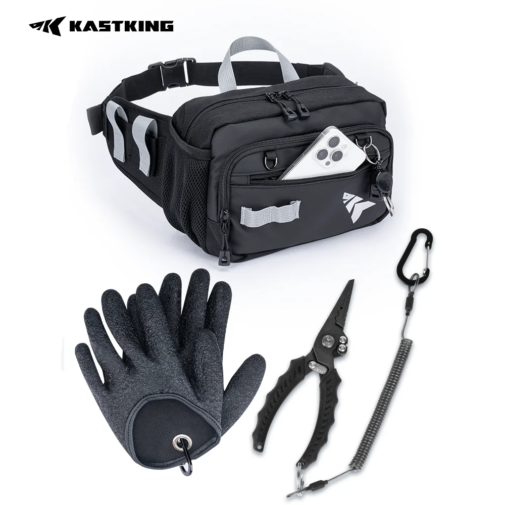 Riñonera KastKing, bolsa de almacenamiento de aparejos impermeable con cinturón ajustable, riñonera de pesca para hombres, Señuelos de Pesca, bolsas para exteriores