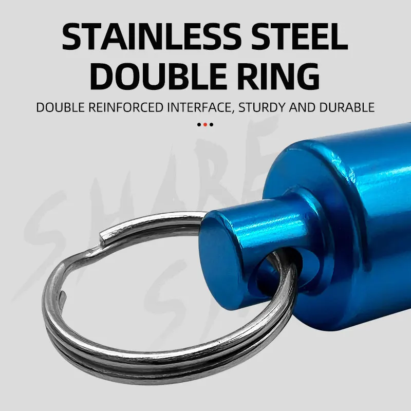 Herramientas de pesca, llavero magnético de liberación de red, Retractor de red de pesca con mosca, imán, soporte de Clip de Metal, aparejos de pesca - imagen 4