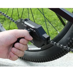 Depurador de cadena de bicicleta ABS duradero, 15 × 7 × 2,6 cm, negro, herramienta de limpieza de cadena, limpieza de bicicletas