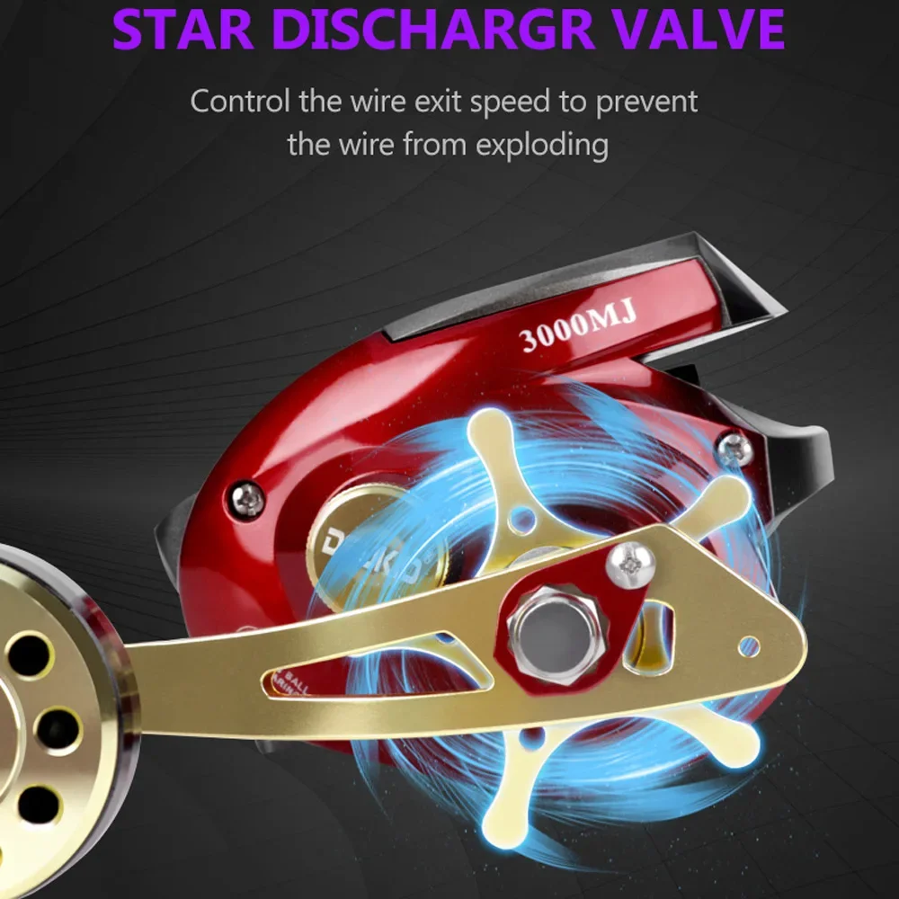 Carrete de pesca electrónico Baitcasting de alta velocidad 6,4:1 arrastre máximo 20kg Iron Man línea conteo rueda de pantalla Digital para pesca en el mar - imagen 4