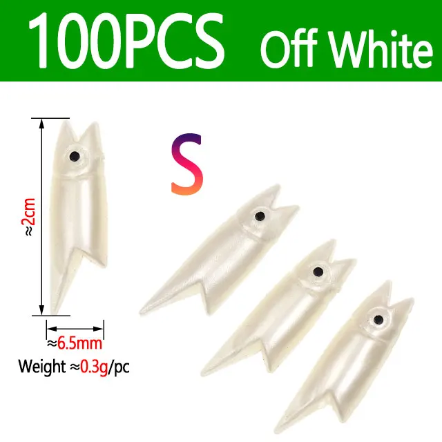 100pcs Off White S