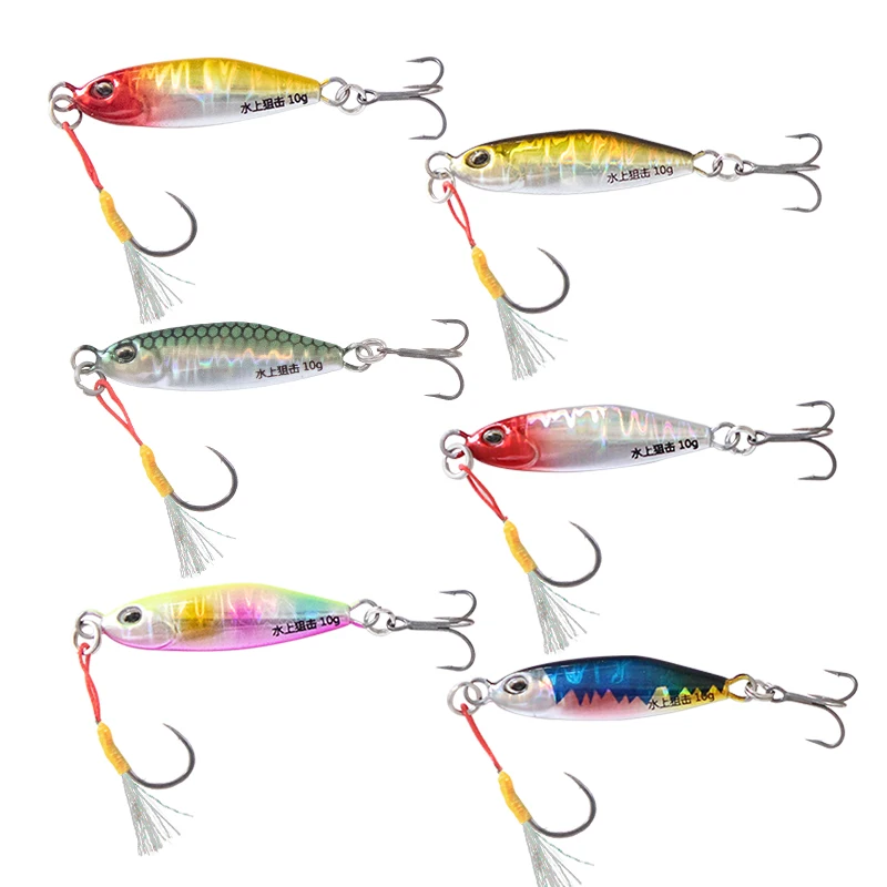 Señuelo de pesca de plantilla, anzuelos de hundimiento con anzuelos de asistencia, aparejos de pesca de carpa, agua salada, 3g, 5g, 7g, 10g, 5 unidades - imagen 4