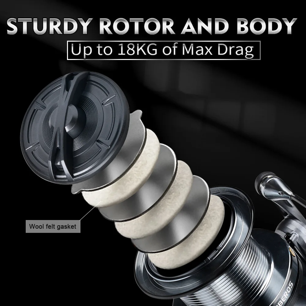 PROBEROS 5 + 1BB rodamientos de bolas 18Kg/39,7LB potencia máxima rodamientos de acero inoxidable sistema de accionamiento 4,8:1 carrete giratorio de pesca - imagen 3