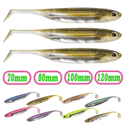 Señuelo swimbait silicona suave ojos 3D para carpa trucha lubina