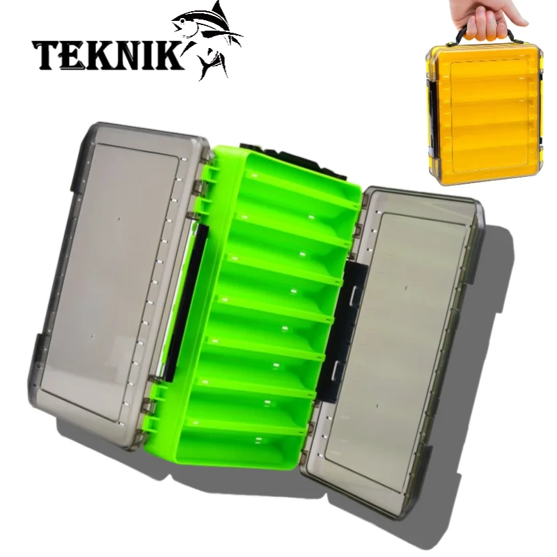 Caja de aparejos de pesca de gran capacidad, accesorios de pesca, caja de almacenamiento de herramientas, señuelo de anzuelo, cajas de cebo falso, productos de pesca de camarones de madera - imagen 2