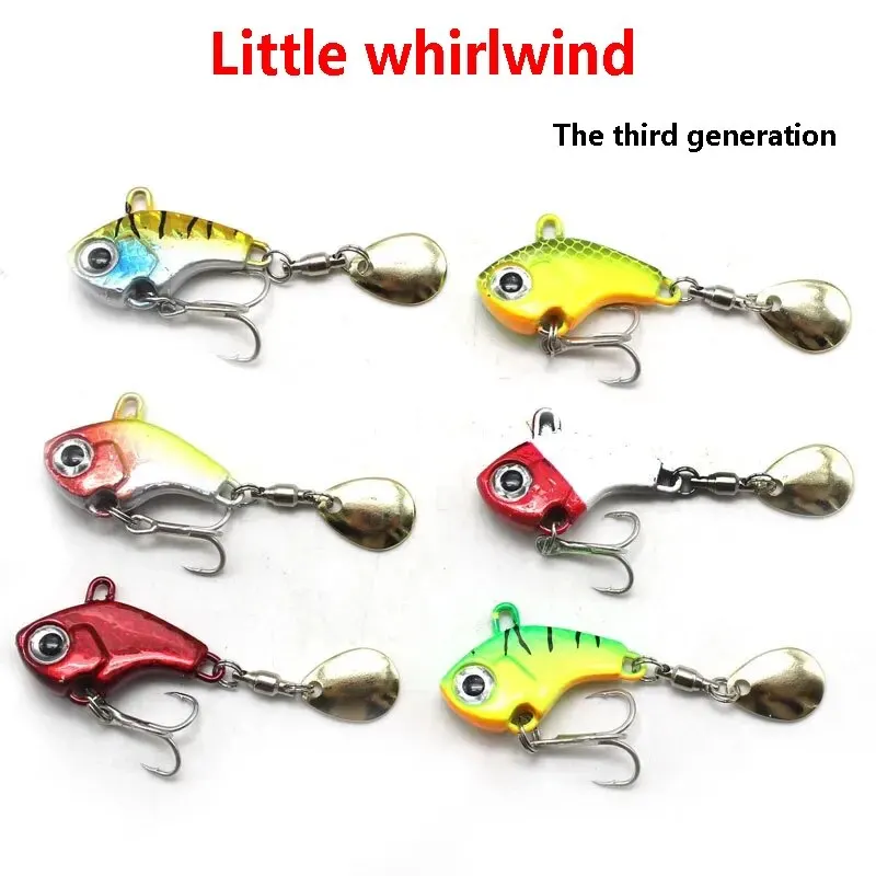 Luya Bait Metal VIB Pequeño Ciclón Vibración Giratoria VIB Glitter Placa de Hierro Pesca en Mar Cebo de Agua Dulce - imagen 5