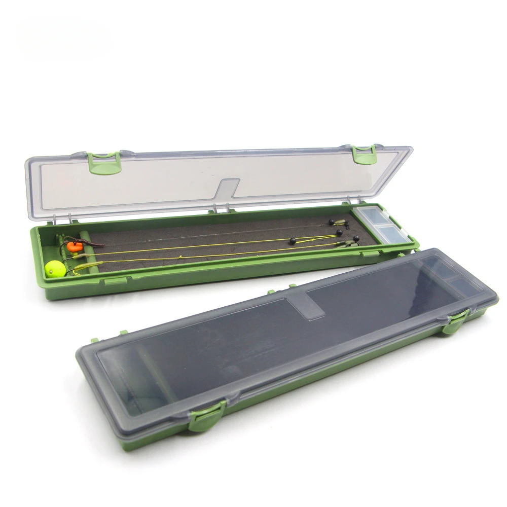 Caja de aparejos de pesca de carpa, tablero de aparejo de pelo rígido con alfileres, caja de aparejo de pesca de carpa, contenedor de rejilla separado multifunción, 4 piezas - imagen 5