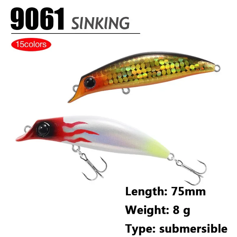 Cebo falso de pesca japonés que se hunde, accesorios de pesca de lubina, escorpión, tentación, aonfiguración, 75mm, 8g, nuevo - imagen 2