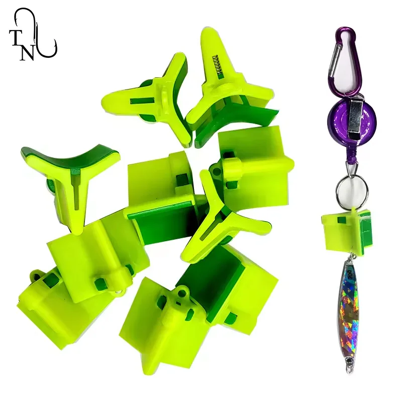 Cubierta de anzuelo de pesca TN35, 5 piezas, funda Triple S # M #, accesorios de pesca ligeros, ranuras, mangas, herramienta de protección duradera, seguridad de anzuelo - imagen 2