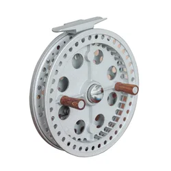 Carrete de pesca con mosca de Metal, accesorio para mano izquierda y derecha, 100mm, 130mm de diámetro, para pesca en hielo y agua dulce
