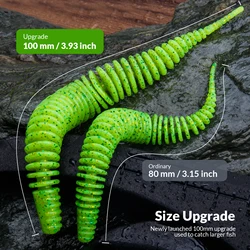 8/10 Uds Wobbler cebos de gusano blandos 80mm 100mm Señuelos blandos de pesca nimbaits de silicona para carpa lubina pesca de Lucio cebo Artificial