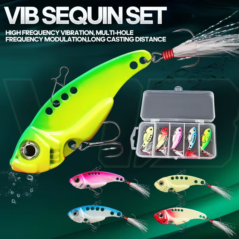 Micro Metal Señuelos VIB Cuchara Vibratoria Crankbait Wobbler