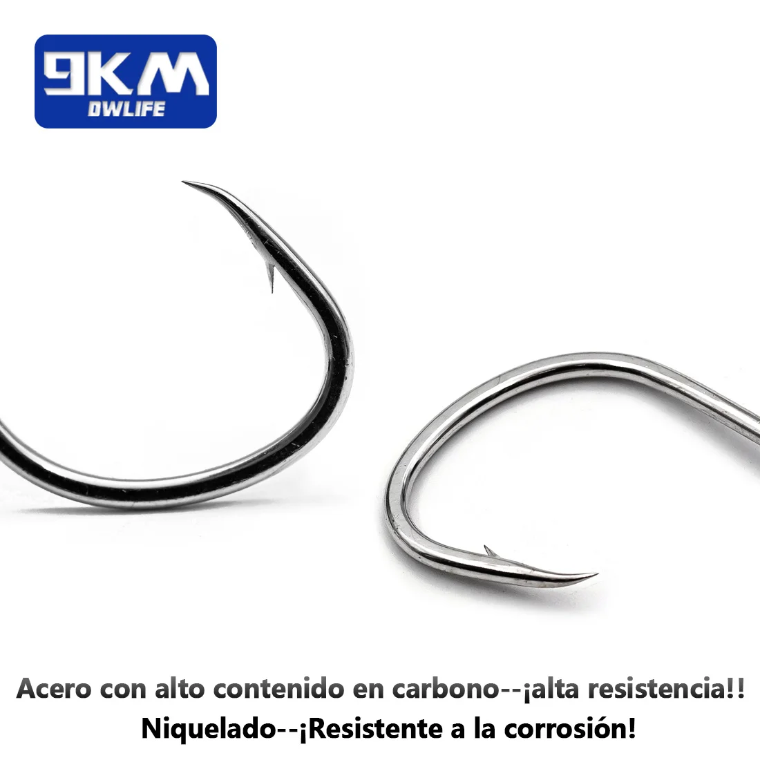 Anzuelos de pesca de 9KM, anzuelos de cebo vivo para agua salada, 25 ~ 100 Uds., anzuelos circulares, anzuelos de bagre, anzuelo sin compensación de espacio amplio, anzuelo de púas de pulpo para lubina - imagen 4