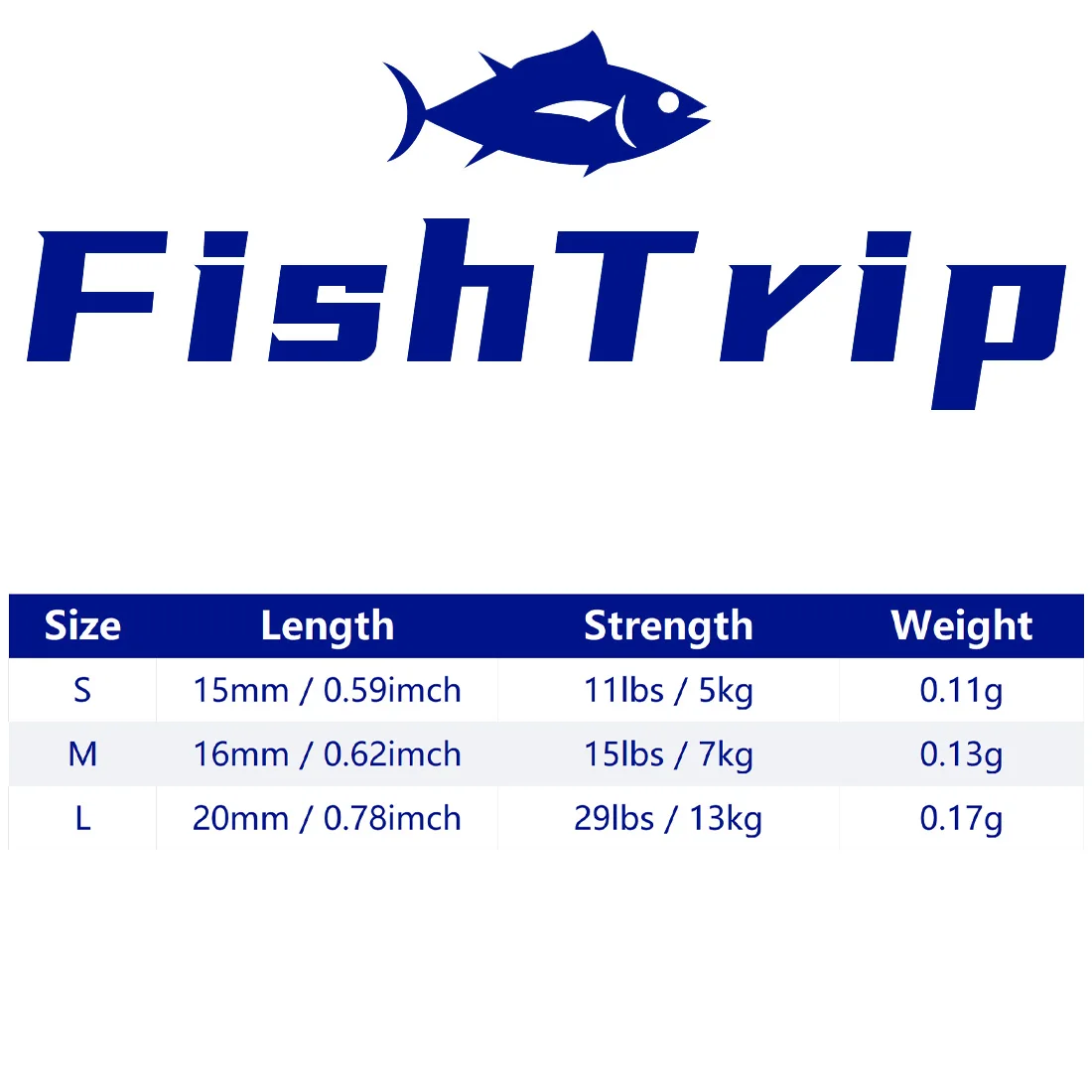 FishTrip-broche de pesca redondo en forma de T, de acero inoxidable, 50 ~ 200 piezas, conexión de señuelos, con mosquetón - imagen 2