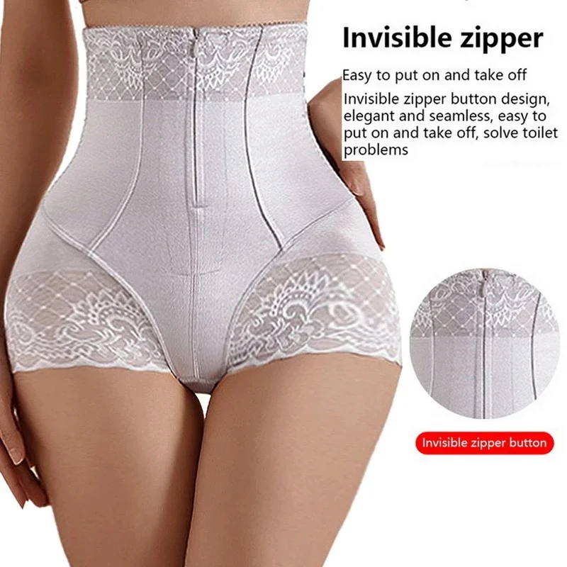 Body Shaper cintura alta levantamiento de glúteos cuerpo cremallera vientre pantalones sin costuras moldeador de cintura verano pantalones finos moldeadores de cuerpo para mujeres - imagen 4